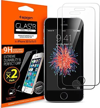 Spigen GlasTR Slim pro Apple iPhone SE transparentní 2 ks
