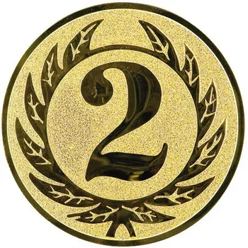 Poháry.com Emblém 2. místo zlato 25 mm