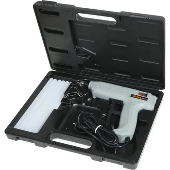 Průmyslové lepidlo DÓZA NA HORKÉ LEPIDLO-MODEL 1851VK (Pistole na lepení za tepla s 12 taveninovými tyčkami lepidla v pouzdře)