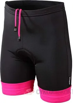 cyklistické kraťasy Etape Junior dětské kalhoty  s vložkou černé/růžové
