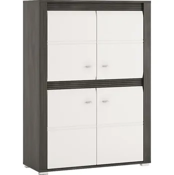 Komoda Komoda čtyřdvéřová borovice norská/bílý lesk SEVILLA 31