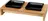 Trixie Dřevěný bar keramická čtyřhranná miska černá, 2x 0,2 l