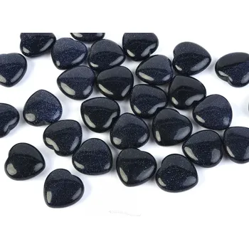 Přírodní kámen Avanturin syntetický tmavý srdíčko 25mm