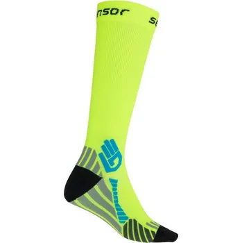 Pánské oblečení COMPRESS reflexní kompresní podkolenky Sensor 39-42 neon žlutá
