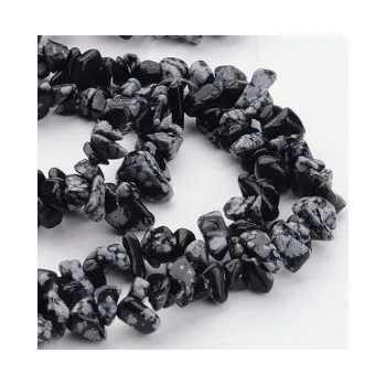 Přírodní kámen Obsidián vločkový zlomky 10g