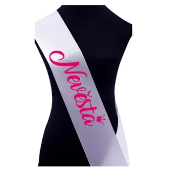 Svatební dekorace PotiskniTriko.cz Šerpa nevěsta 01 bílá