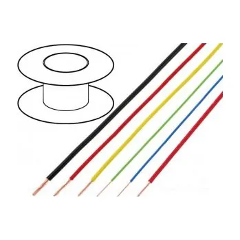 elektrický kabel BQ CABLE Vodič FLRY-B 1x0,75mm2 lanko Cu PVC žluto-černá 60V 100m