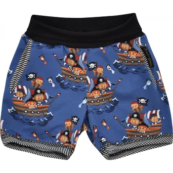 Kojenecké oblečení tmavě modré bavlněné kraťasy s piráty