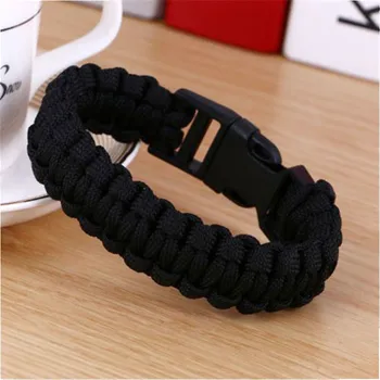 Náramek Paracord náramek SURVIVAL - černý