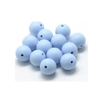 Dětské navlékací korálky Korálek silikonový světle modrý 15mm 1ks