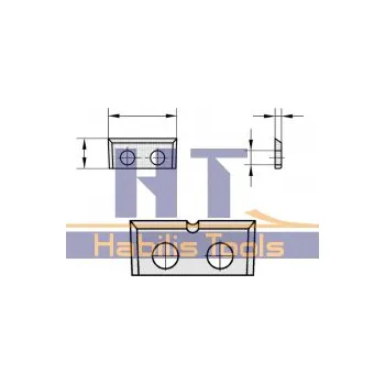 Žiletka pro frézu H2J 4452.D - 16x7x1,5 HM 1 drážka MG06