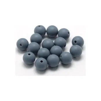 Dětské navlékací korálky Korálek silikonový šedý 20mm 1ks