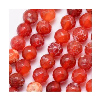 Korálek Achát tmavě oranžový 8mm (6ks)