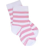 světle růžové pruhované bambusové ponožky Babárek