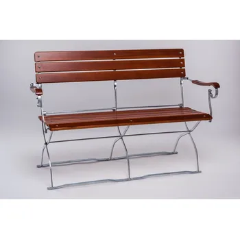 Zahradní lavice Zahradní lavička Dita 120cm s područkami jasan ((5 sedáků - latí))