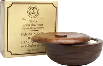 Taylor of Old Bond Street Sandalwood mýdlo na holení v dřevěné misce 100 g