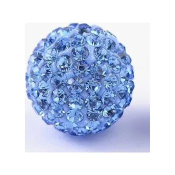 Dětské navlékací korálky Korálek shamballa světle modrý 14mm (1ks)