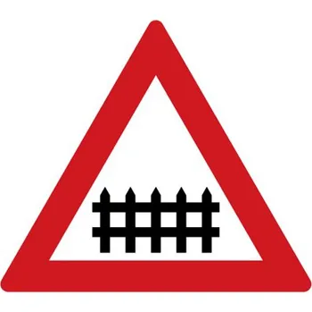 Dopravní značka Dopravní značka - Železniční přejezd se závorami