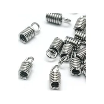 Materiál na výrobu šperku Koncovka "pružinka" 1.5mm chirurgická ocel (10 ks)