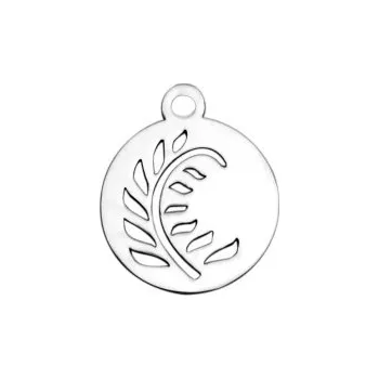 Přívěsek Přívěsek kapradí 14x12mm chirurgická ocel