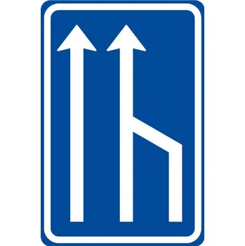 Dopravní značka Dopravní značka IP18b - Snížení počtu jízdních pruhů