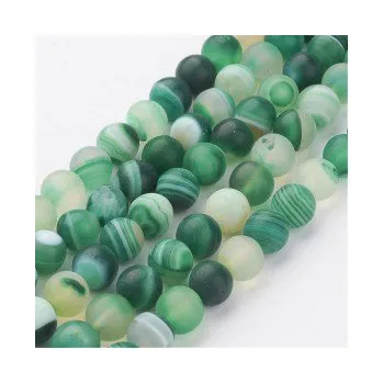 Sběratelství Achát matný zelený 8mm (6ks)