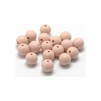 Dětské navlékací korálky Korálek silikonový světle hnědý 20mm 1ks