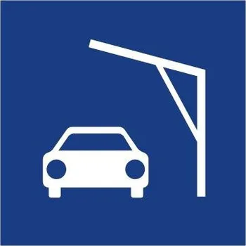 Dopravní značka Plavební znak E7.1 - Povolené stání plavidel za účelem naložení nebo vyložení vozidla