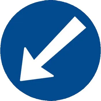 Dopravní značka Dopravní značka C4b - Přikázaný směr objíždění vlevo