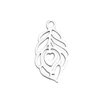 Přívěsek Přívěsek peříčko 18x11mm chirurgická ocel