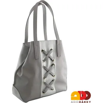 Kabelka Kabelka BORSE 40 cm (Šedá kabelka s dlouhýma ušima)