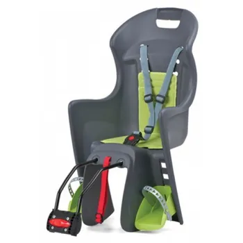 Polisport Boodie, šedá/zelená cyklosedačka Polisport Boodie, šedá/zelená