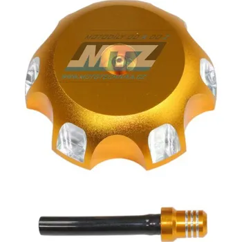 Palivový systém pro motocykl Víčko nádrže Alu - KTM SX+SXF / 94-06 + ECX+EXCF / 94-07 + KTM 50SX + Husqvarna CR125+CR250+WR125+WR250+WR360 + TE250+TE450+TE510+TE610 + TC250+TC450+TC510+TC570 + TC50 + Husaberg + TM - oranžové