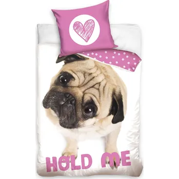 Povlečení Recenze Carbotex Bavlněné povlečení Mops 140 x 200, 70 x 80 cm 