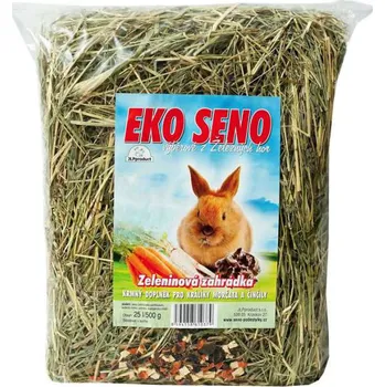 Krmivo pro hlodavce JLPproduct EKO seno zeleninová zahrádka 25l/500g
