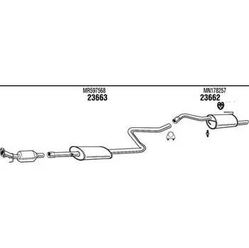 Zadní díl výfuku zadní díl Bosal X23-662