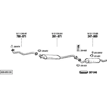 Těsnění výfuku těsnění Bosal 256-872
