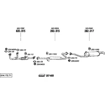 Těsnění výfuku těsnění Bosal 256-170