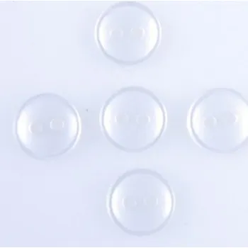 Špongr Montážní sada pěti knoflíčků k přidělání kožešinového lemu - transparentní