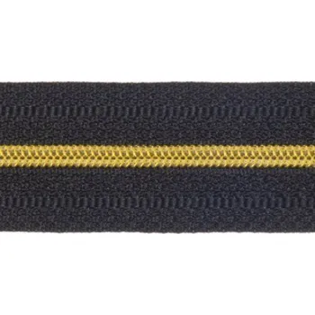 Zip Zip spirálový, nekonečný pás 3mm, černý se zlatou, metráž, galanterie