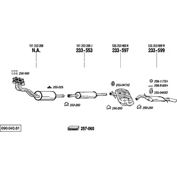 závěsná guma Bosal 255-025