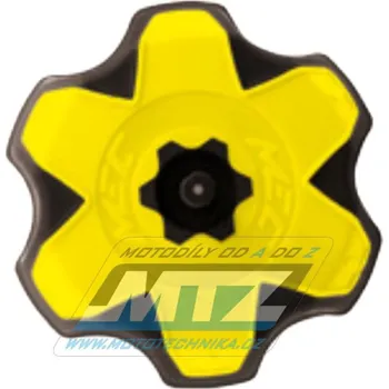 Palivový systém pro motocykl Víčko nádrže MEC žluto-černé Suzuki RM65+85+100+125+250 +RMZ250 +RMZ450 +RMZX 450 + Kawasaki KX125+250