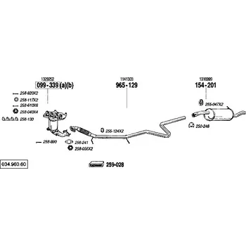 Automobilové těsnění těsnění Bosal 256-130