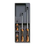 SADA ŠROUBOVÁKŮ-MODEL 2424/T204 4KS V PODESTĚ Z PVC. (Tvrdá přihrádka tvarovaná za tepla, se sadou nástrojů)