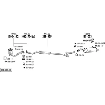 Výfukový systém závěsná guma Bosal 255-514
