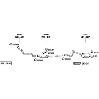 Těsnění výfuku těsnění Bosal 256-553