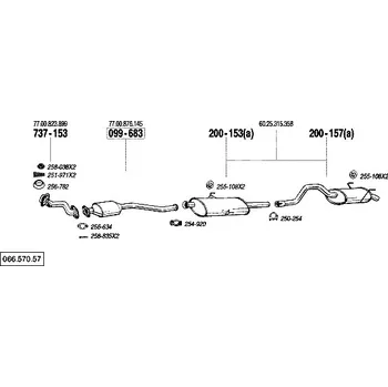 Automobilové těsnění těsnění Bosal 256-634