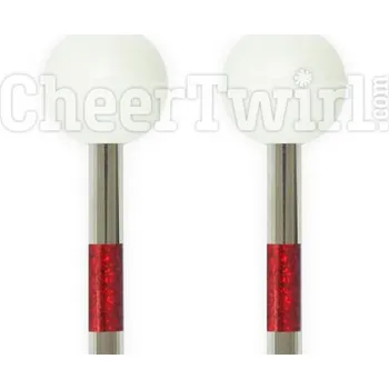 Mažoretková hůlka SMILY holografická ČERVENÁ / 80 cm