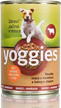 Krmivo pro psa Yoggies hovězí konzerva karotka/lněný olej