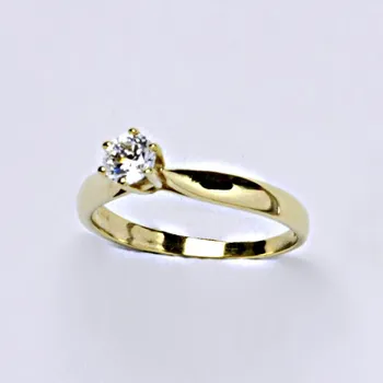 Prsten Prsten, prsteny žluté zlato, zirkon, šperky zlaté VR 329